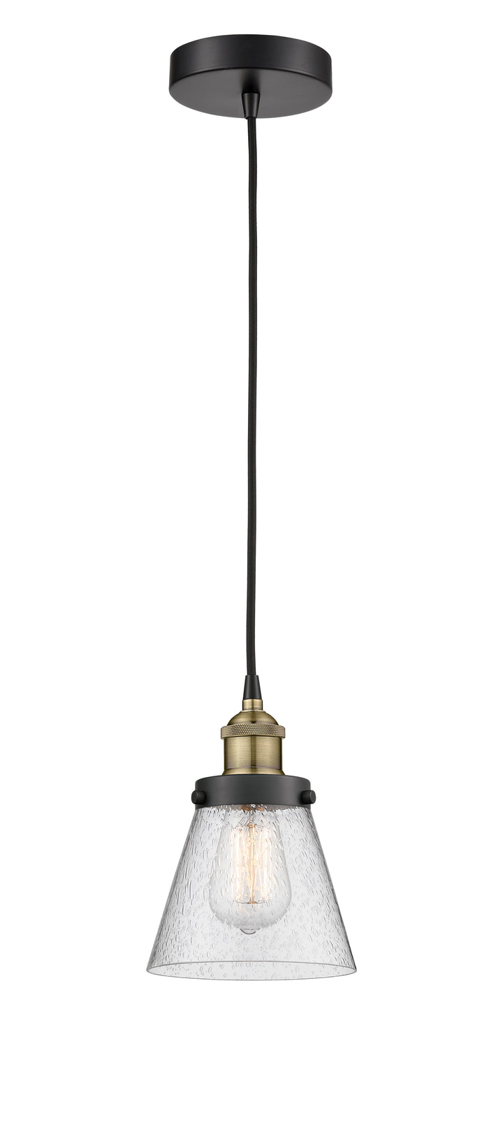 Innovations Lighting Cone 6" Mini Pendant - Black Antique Brass