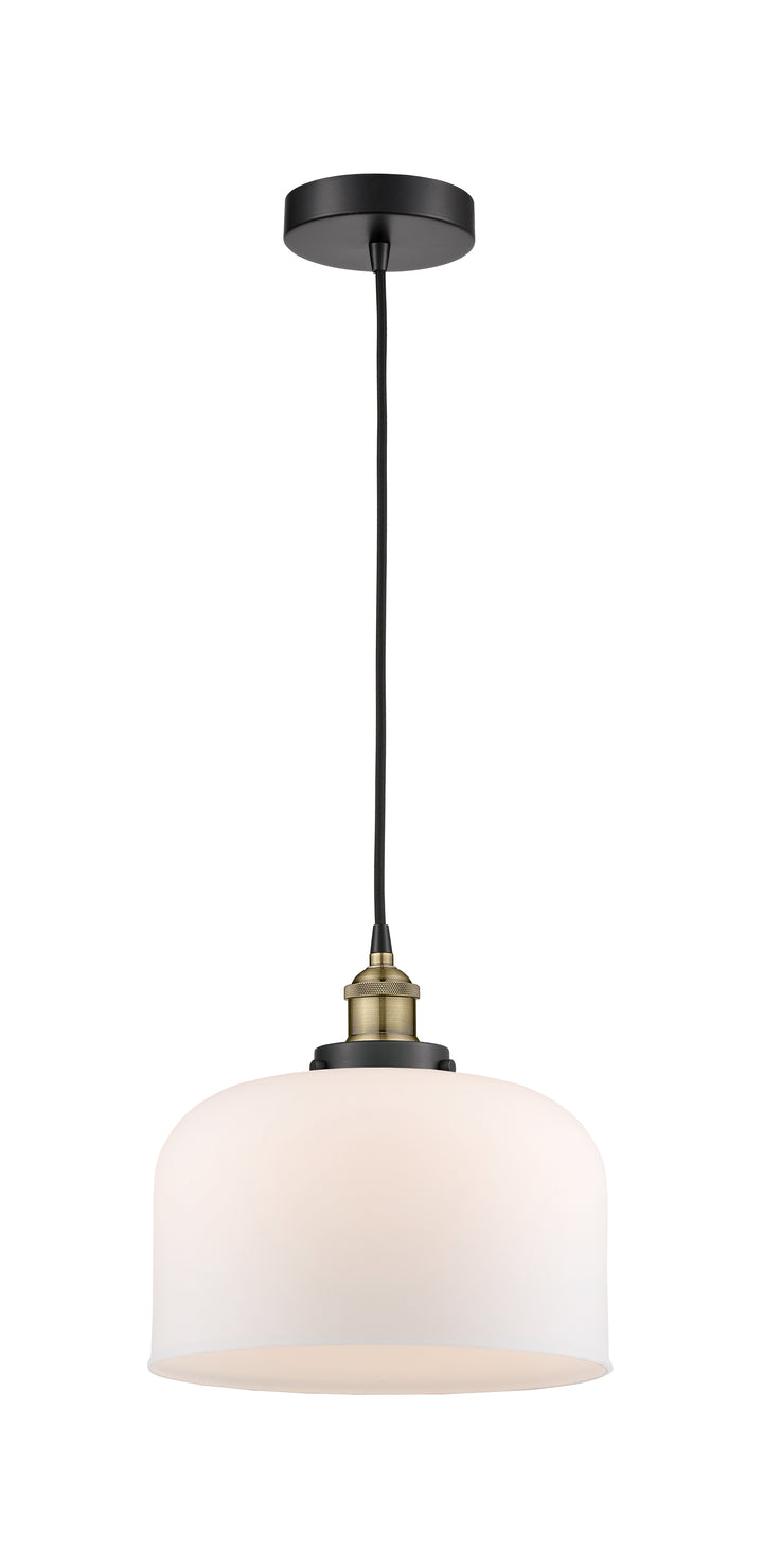 Innovations Lighting Bell 12" Mini Pendant - Black Antique Brass Mini-Pendants Innovations Lighting   