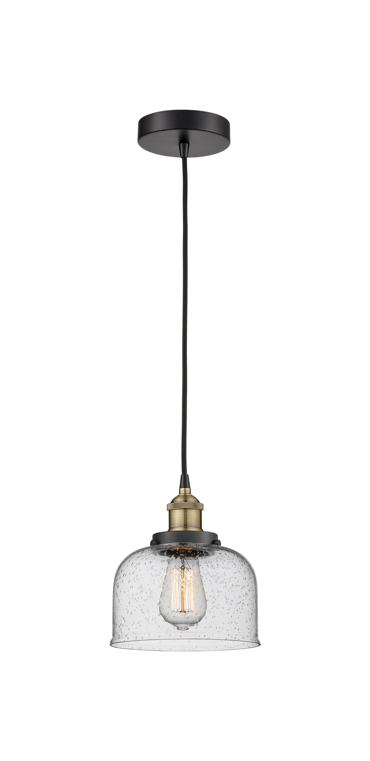 Innovations Lighting Bell 8" Mini Pendant - Black Antique Brass Mini-Pendants Innovations Lighting   