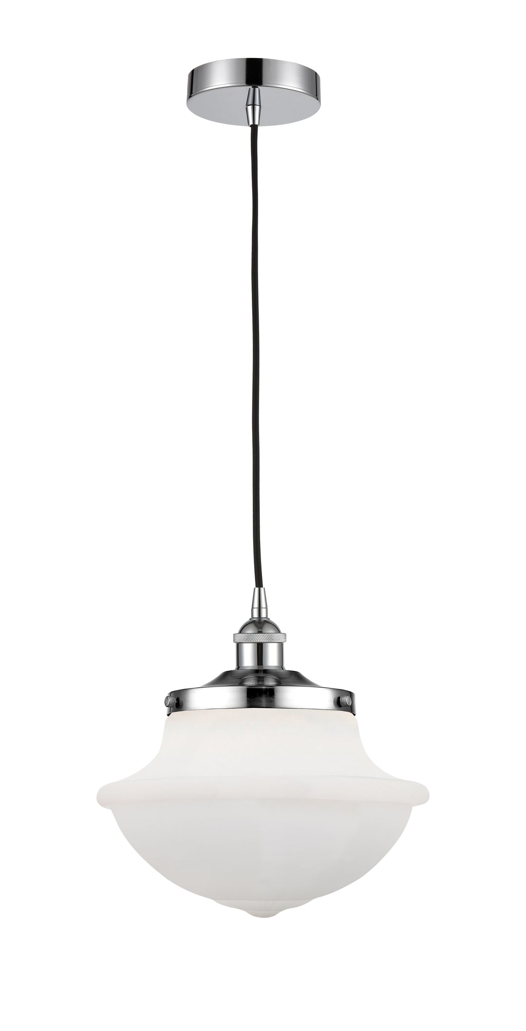 Innovations Lighting Oxford 11.75" Mini Pendant - Polished Chrome Mini-Pendants Innovations Lighting Matte White ; Glass Type: Frosted  