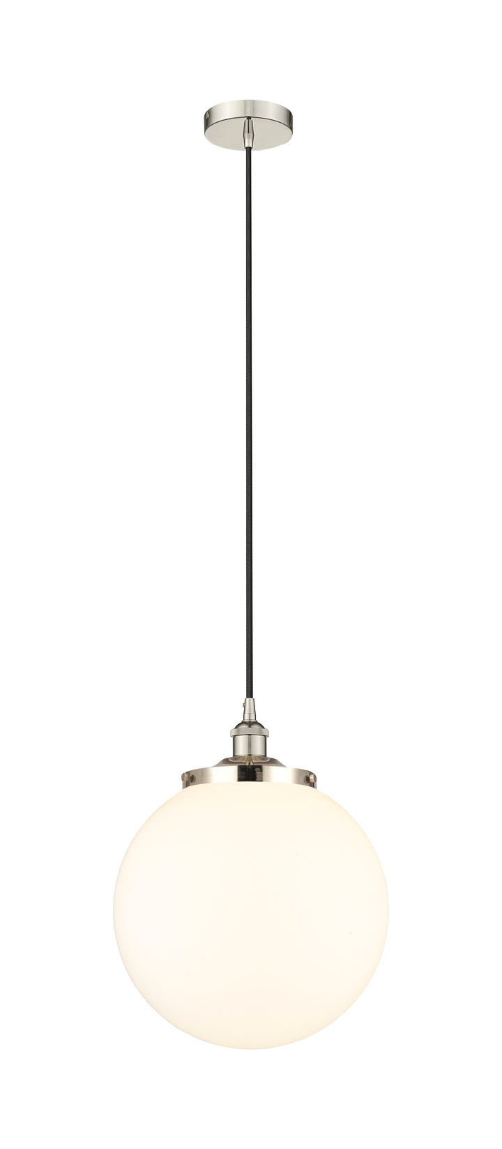 Innovations Lighting Beacon 14" Mini Pendant - Polished Nickel Mini-Pendants Innovations Lighting Matte White ; Glass Type: Frosted  