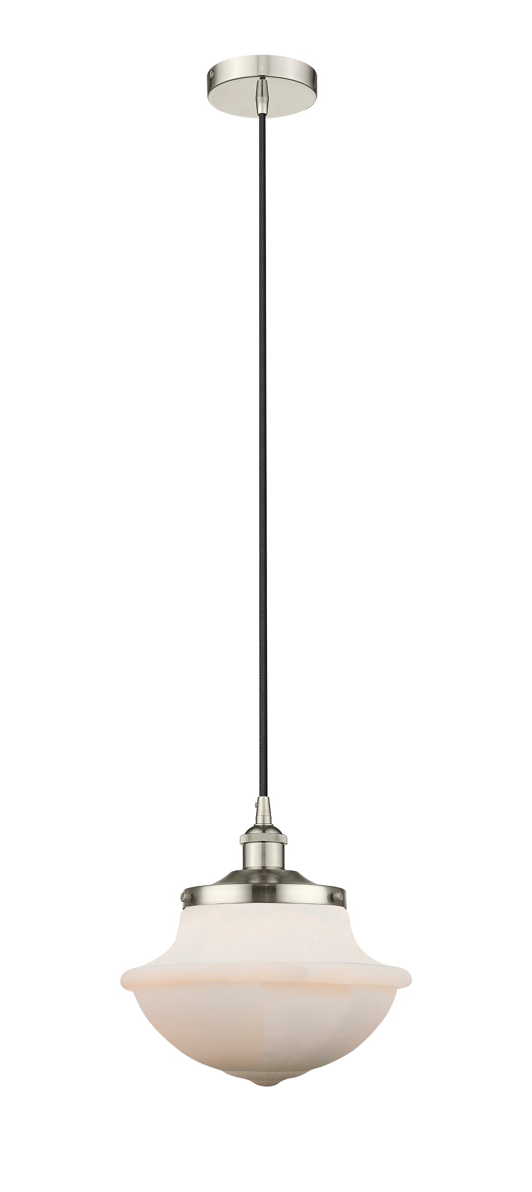 Innovations Lighting Oxford 11.75" Mini Pendant - Polished Nickel Mini-Pendants Innovations Lighting Matte White ; Glass Type: Frosted  