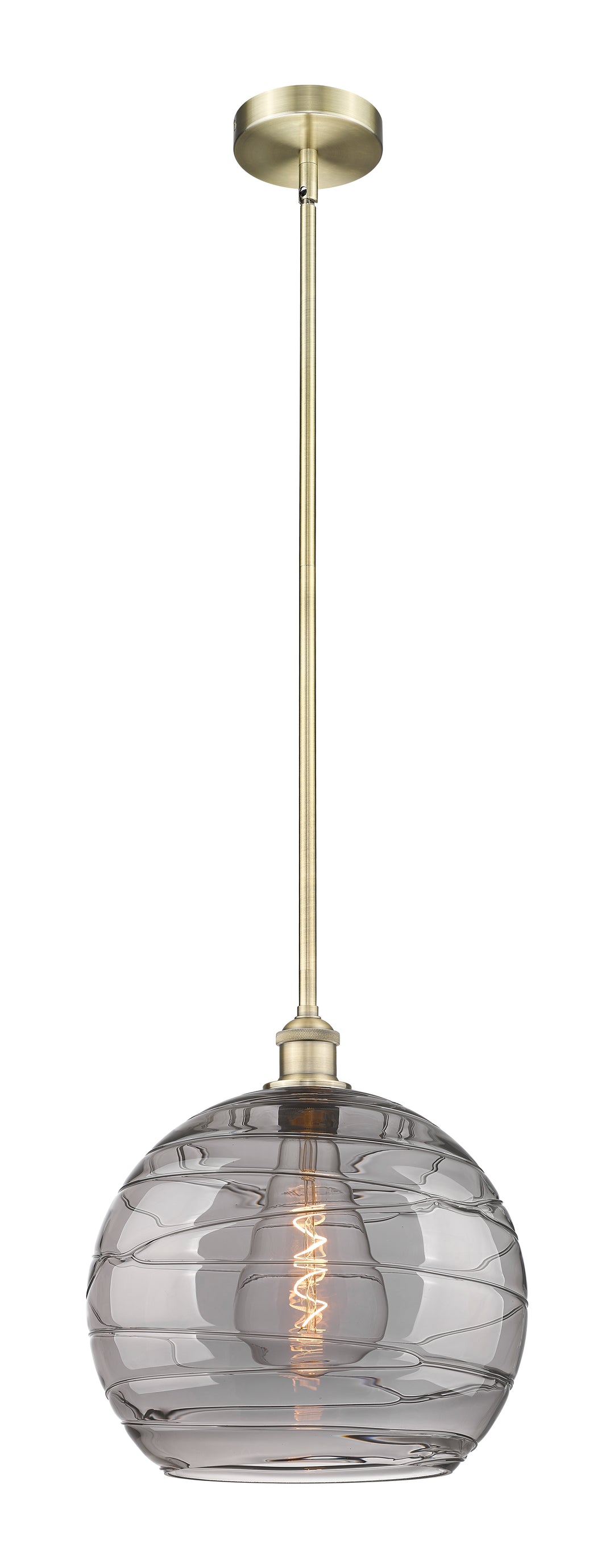Innovations Lighting Athens Deco Swirl 14" Pendant - Antique Brass