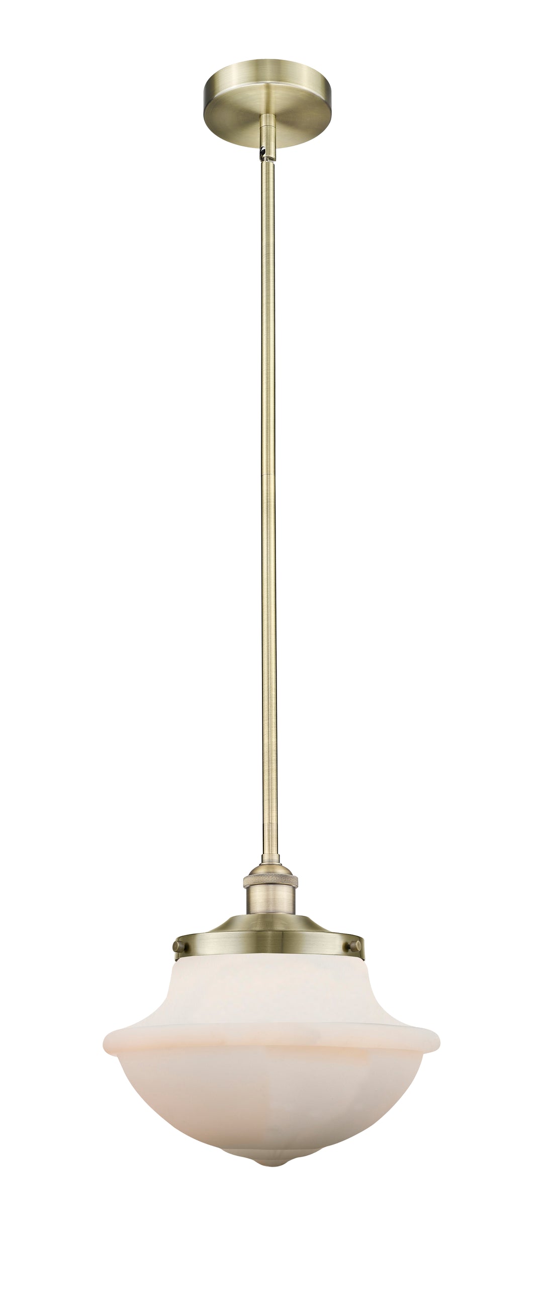 Innovations Lighting Oxford 12" Mini Pendant - Antique Brass Mini-Pendants Innovations Lighting Matte White ; Glass Type: Frosted  