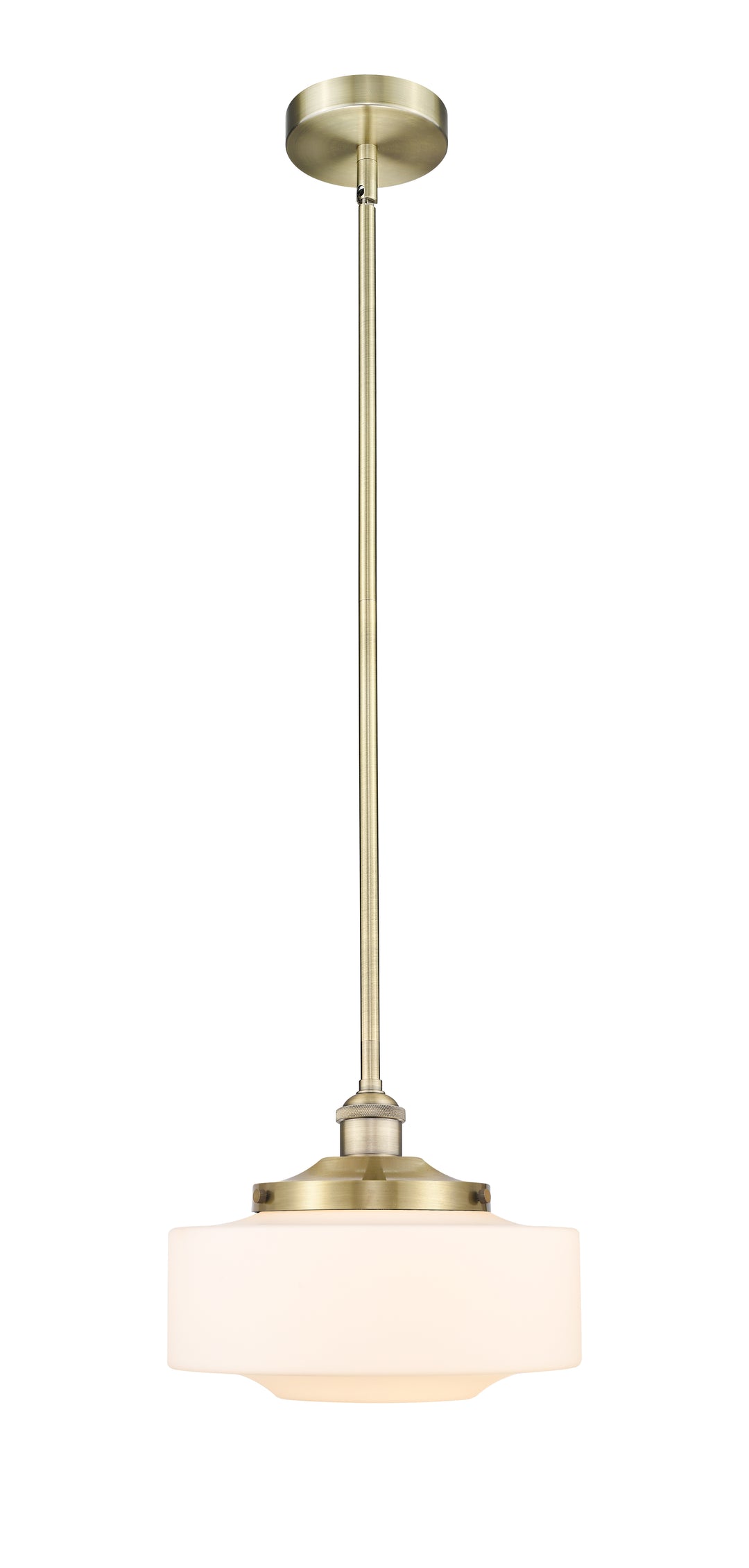 Innovations Lighting Bridgeton 12" Mini Pendant - Antique Brass Mini-Pendants Innovations Lighting Matte White ; Glass Type: Frosted  