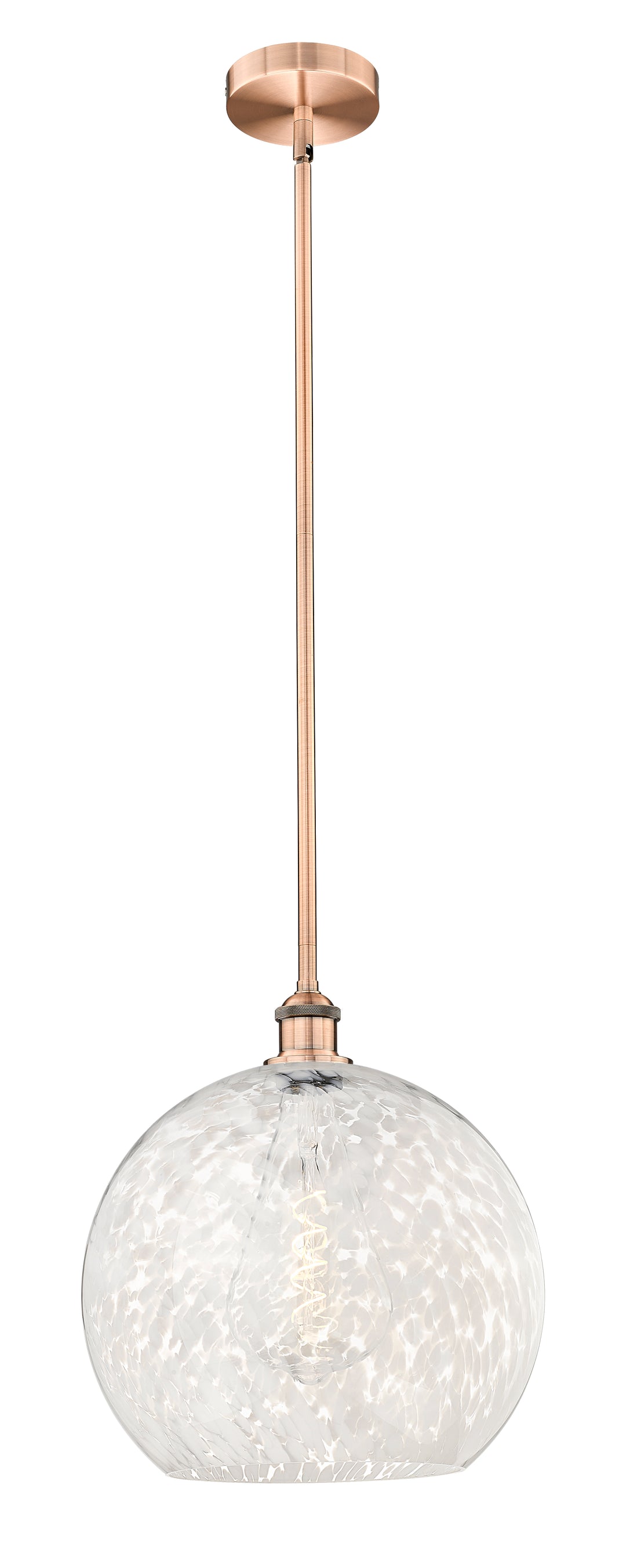 Innovations Lighting White Mouchette 14" Pendant - Antique Copper