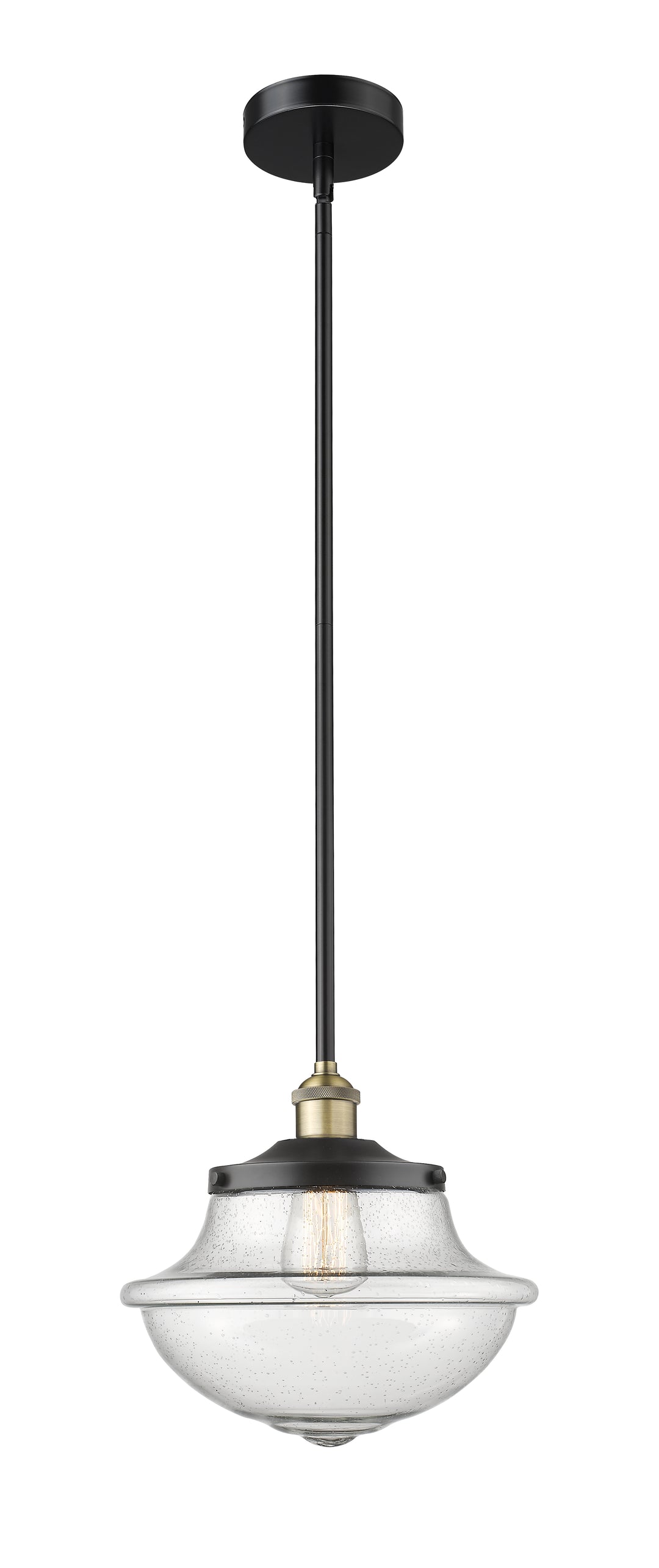 Innovations Lighting Oxford 12" Mini Pendant - Black Antique Brass