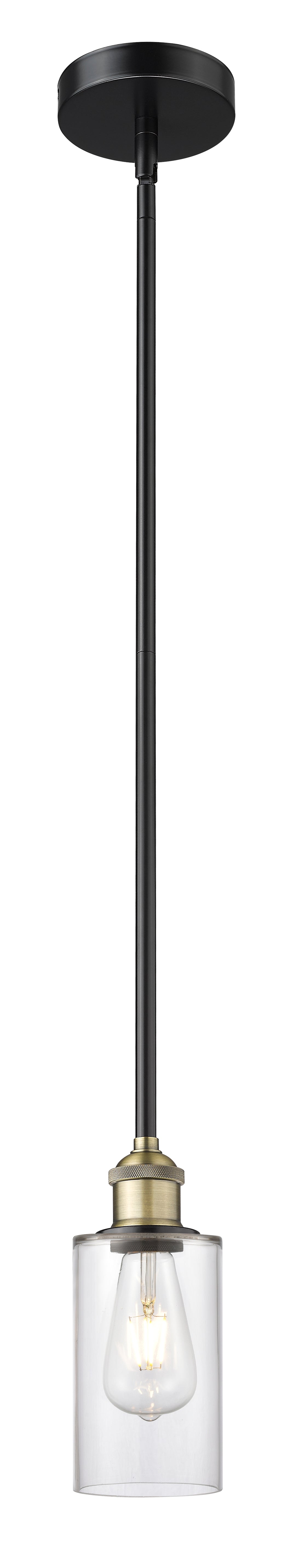 Innovations Lighting Clymer 4" Mini Pendant - Black Antique Brass