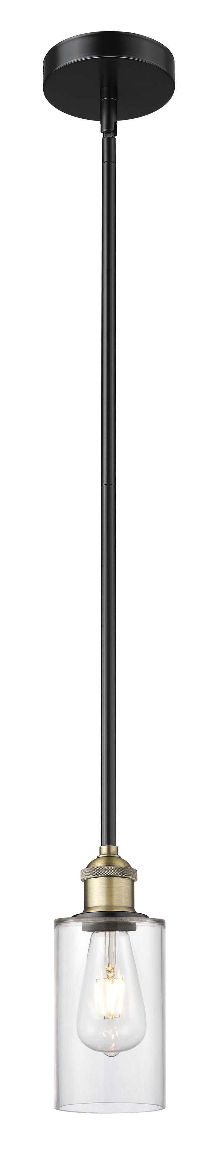 Innovations Lighting Clymer 4" Mini Pendant - Black Antique Brass