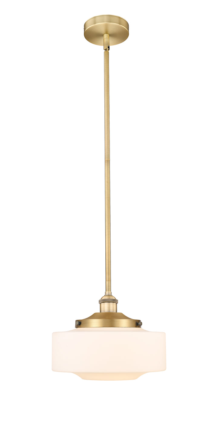 Innovations Lighting Bridgeton 12" Mini Pendant - Brushed Brass Mini-Pendants Innovations Lighting Matte White ; Glass Type: Frosted  