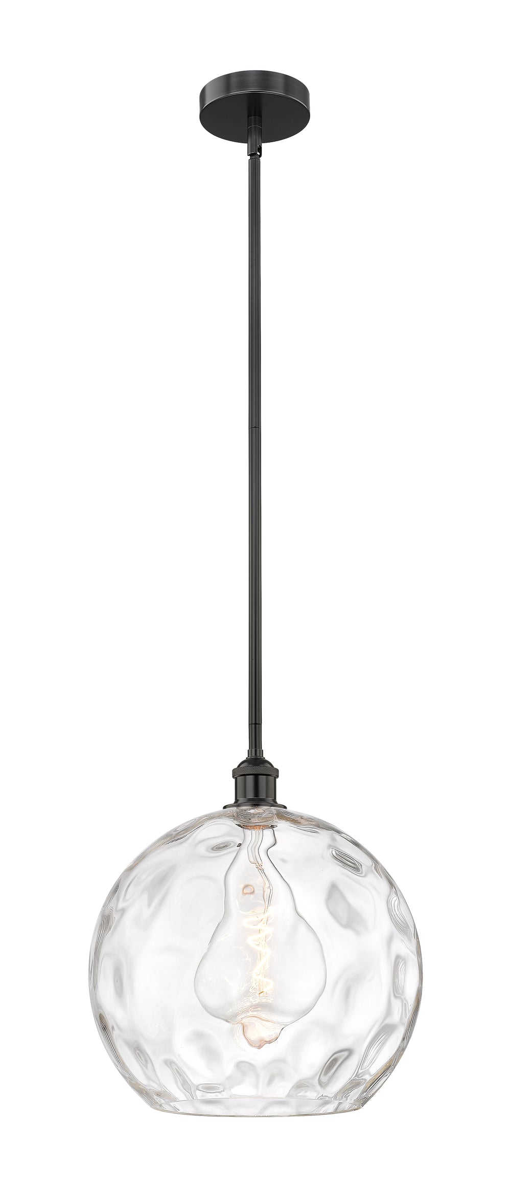 Innovations Lighting Athens Water Glass 14" Pendant - Matte Black