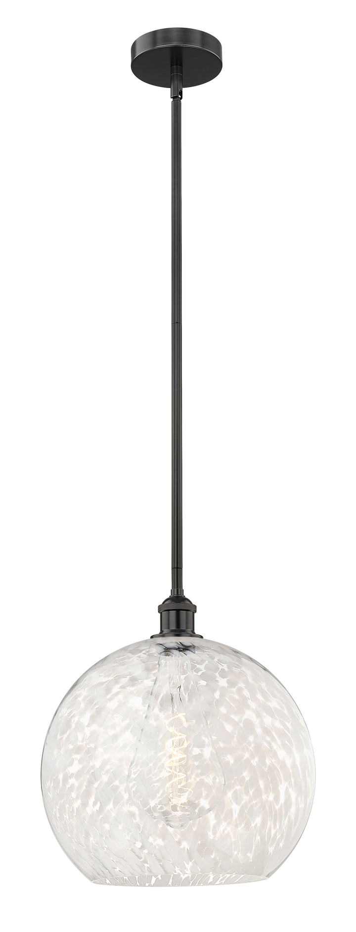 Innovations Lighting White Mouchette 14" Pendant - Matte Black