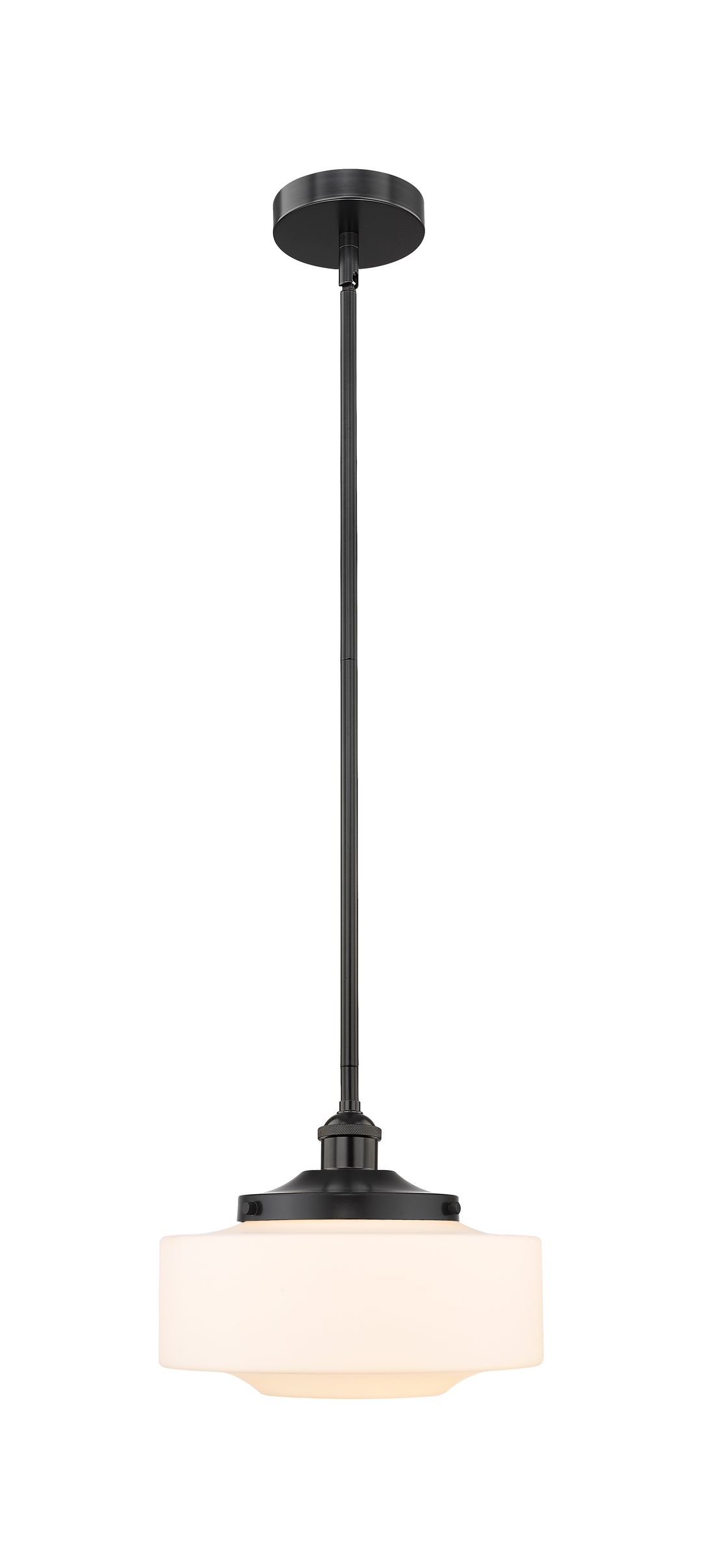 Innovations Lighting Bridgeton 12" Mini Pendant - Matte Black Mini-Pendants Innovations Lighting Matte White ; Glass Type: Frosted  