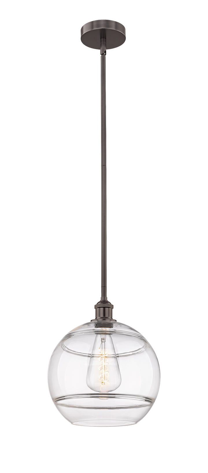 Innovations Lighting Rochester 12" Mini Pendant - Oil Rubbed Bronze Mini-Pendants Innovations Lighting Clear ; Glass Type: Clear  