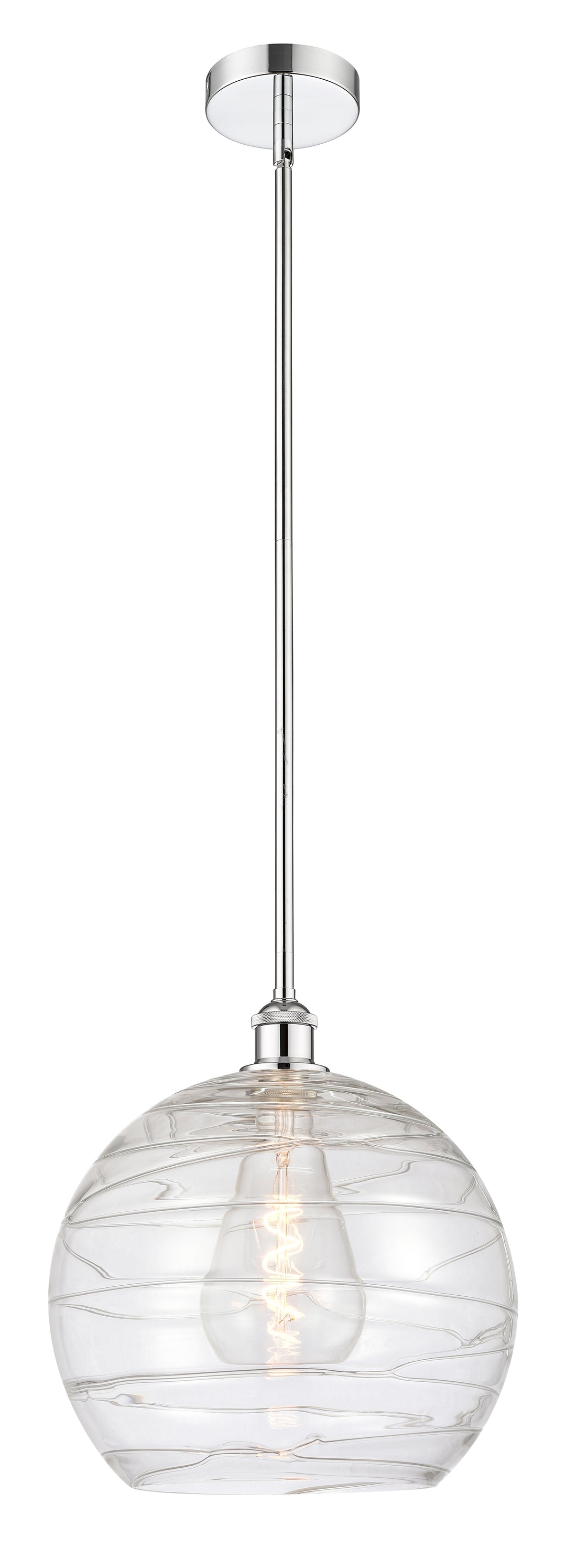 Innovations Lighting Athens Deco Swirl 14" Pendant - Polished Chrome