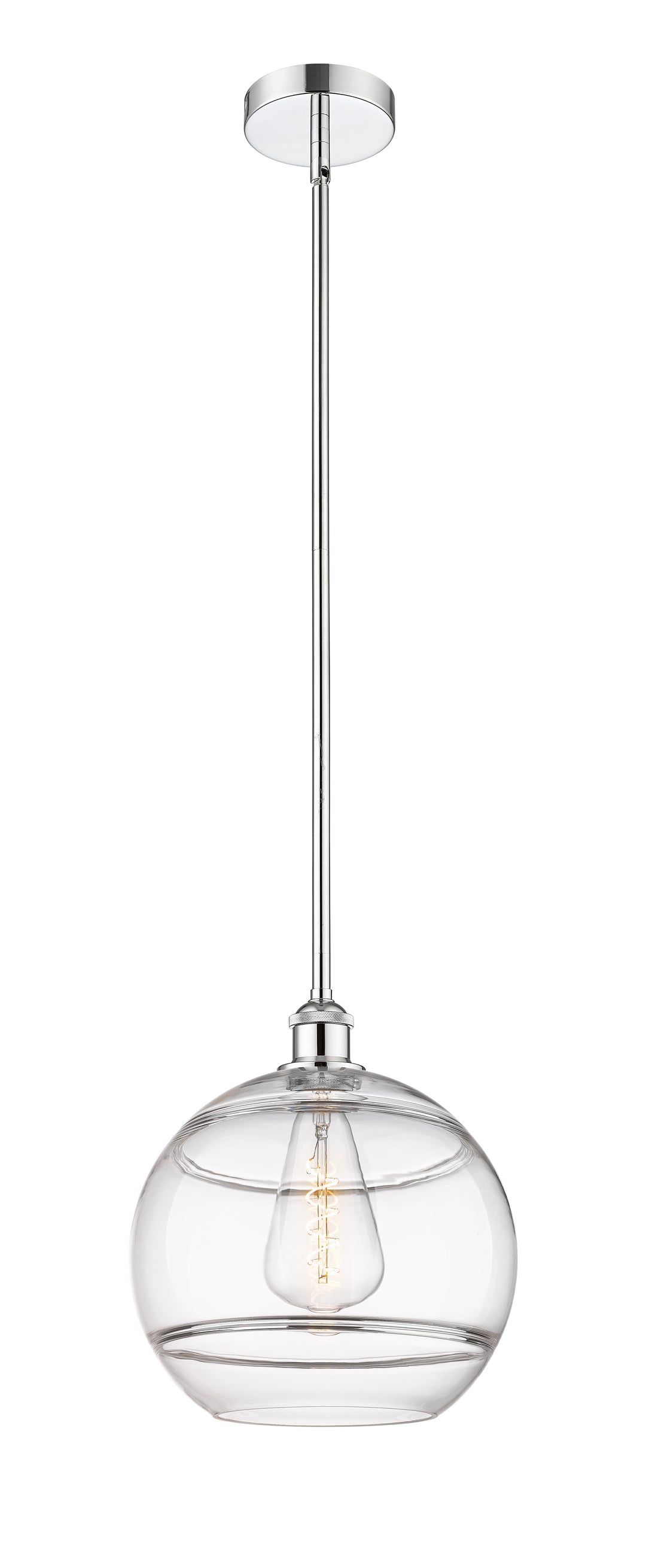 Innovations Lighting Rochester 12" Mini Pendant - Polished Chrome Mini-Pendants Innovations Lighting Clear ; Glass Type: Clear  