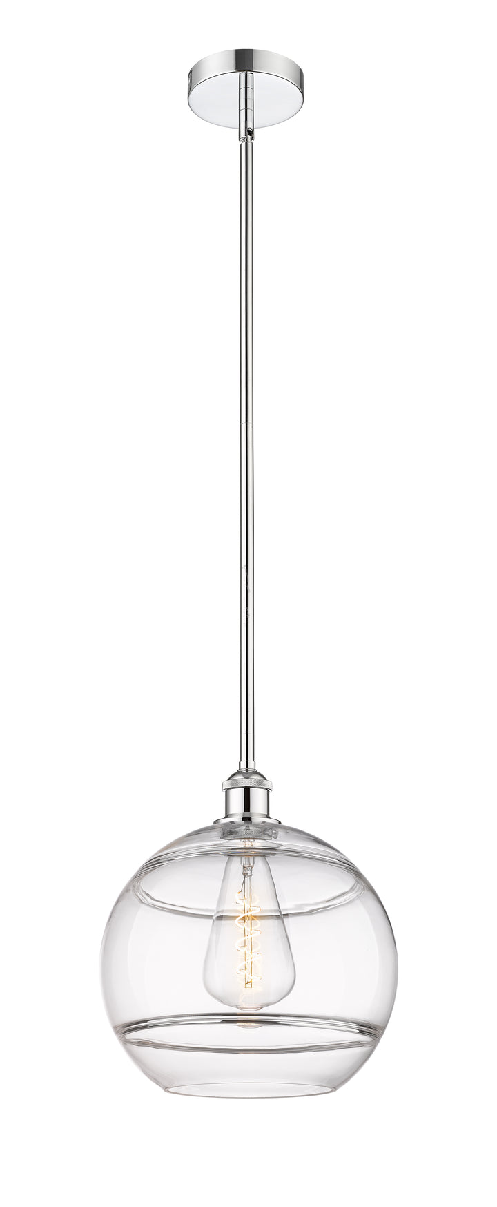 Innovations Lighting Rochester 12" Mini Pendant - Polished Chrome Mini-Pendants Innovations Lighting Clear ; Glass Type: Clear  