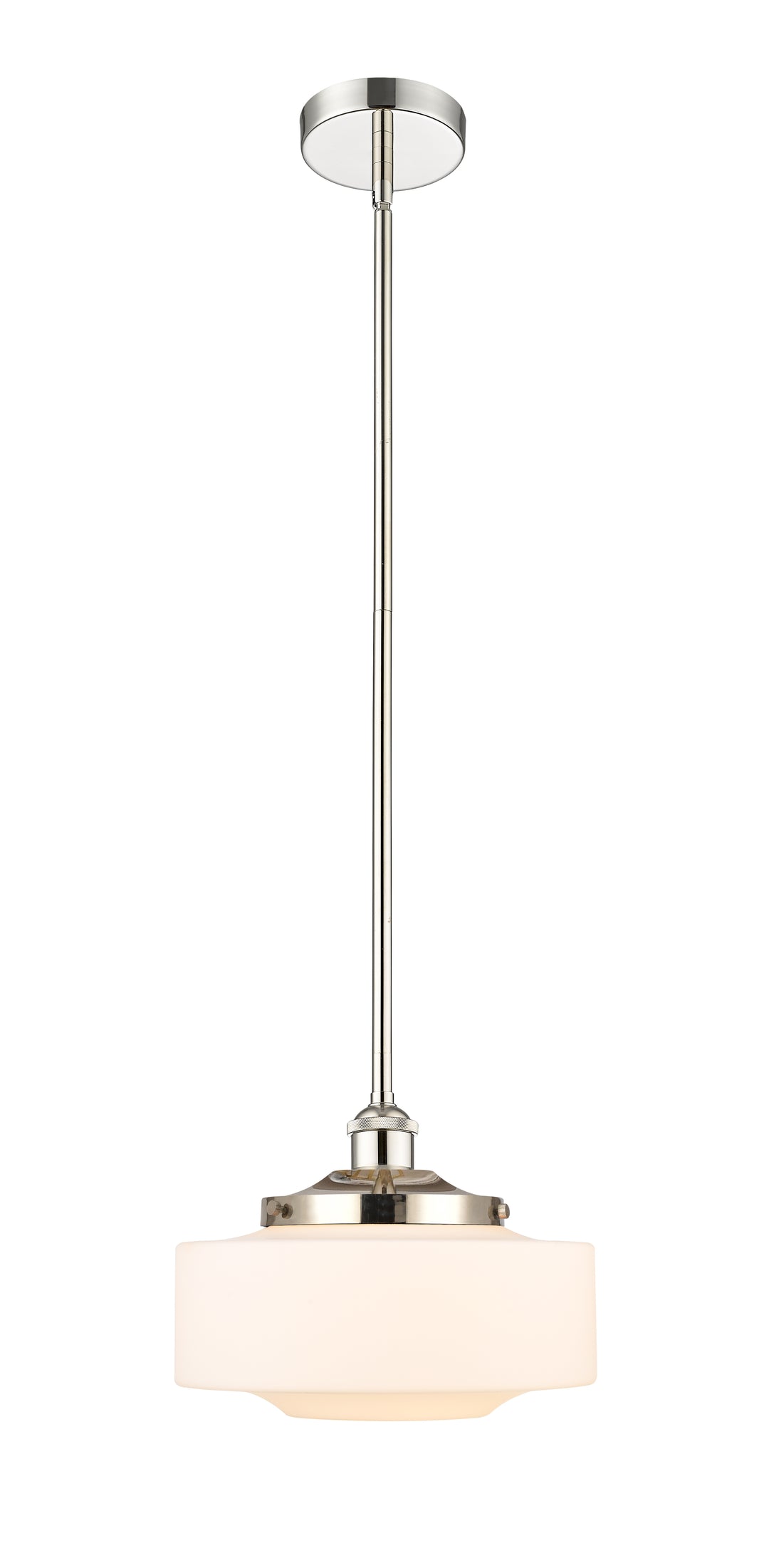 Innovations Lighting Bridgeton 12" Mini Pendant - Polished Nickel Mini-Pendants Innovations Lighting Matte White ; Glass Type: Frosted  