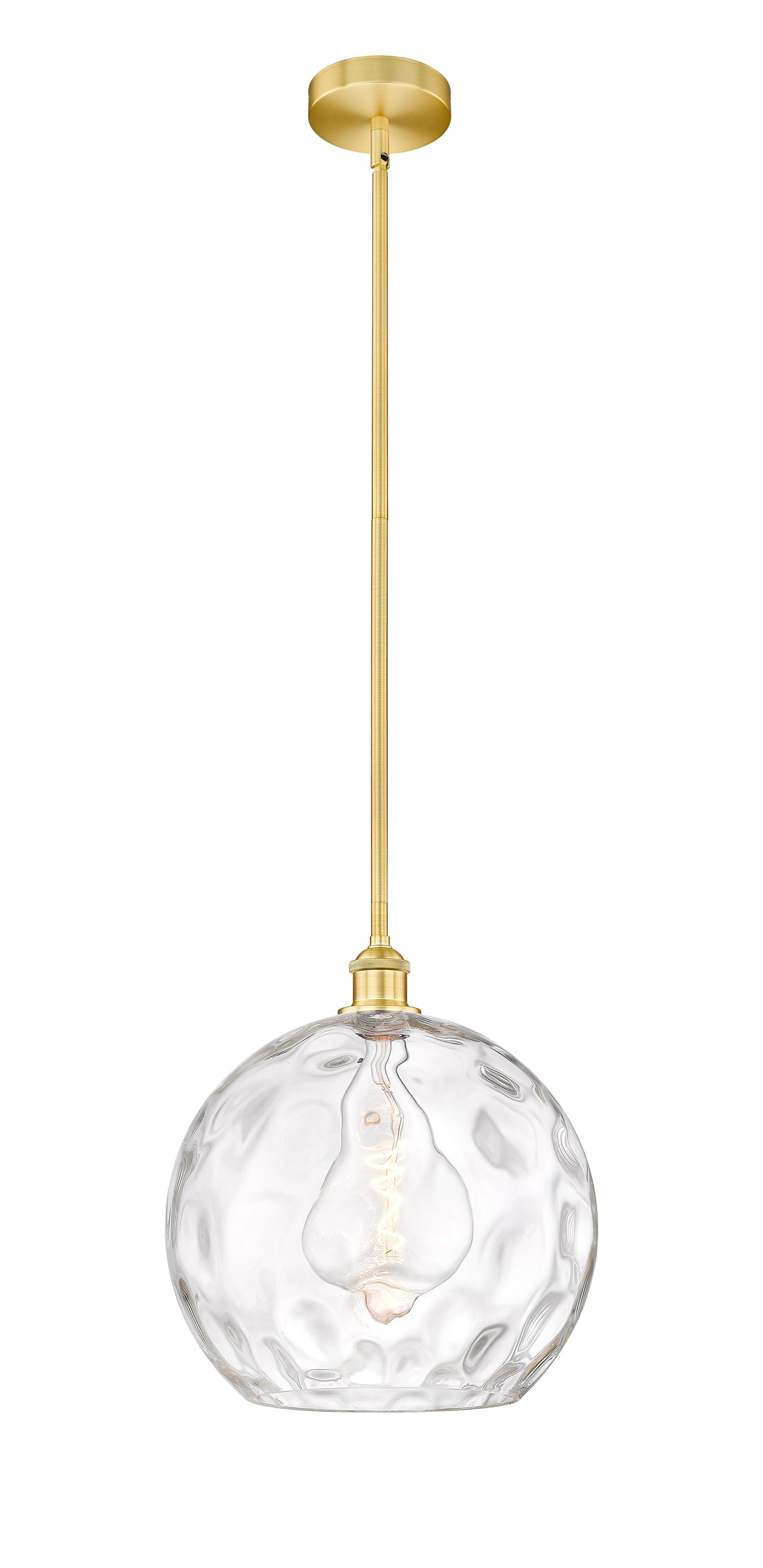 Innovations Lighting Athens Water Glass 14" Pendant - Satin Gold Pendants Innovations Lighting Clear Water Glass ; Glass Type: Clear  