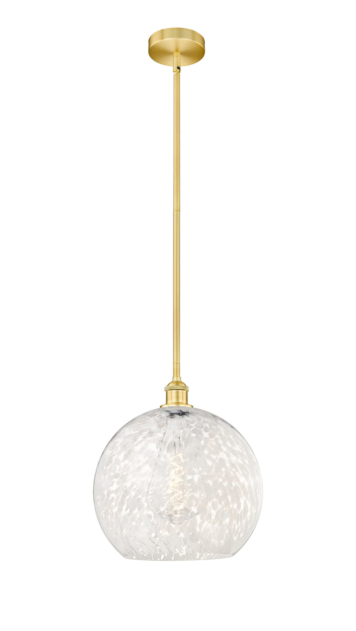 Innovations Lighting White Mouchette 14" Pendant - Satin Gold