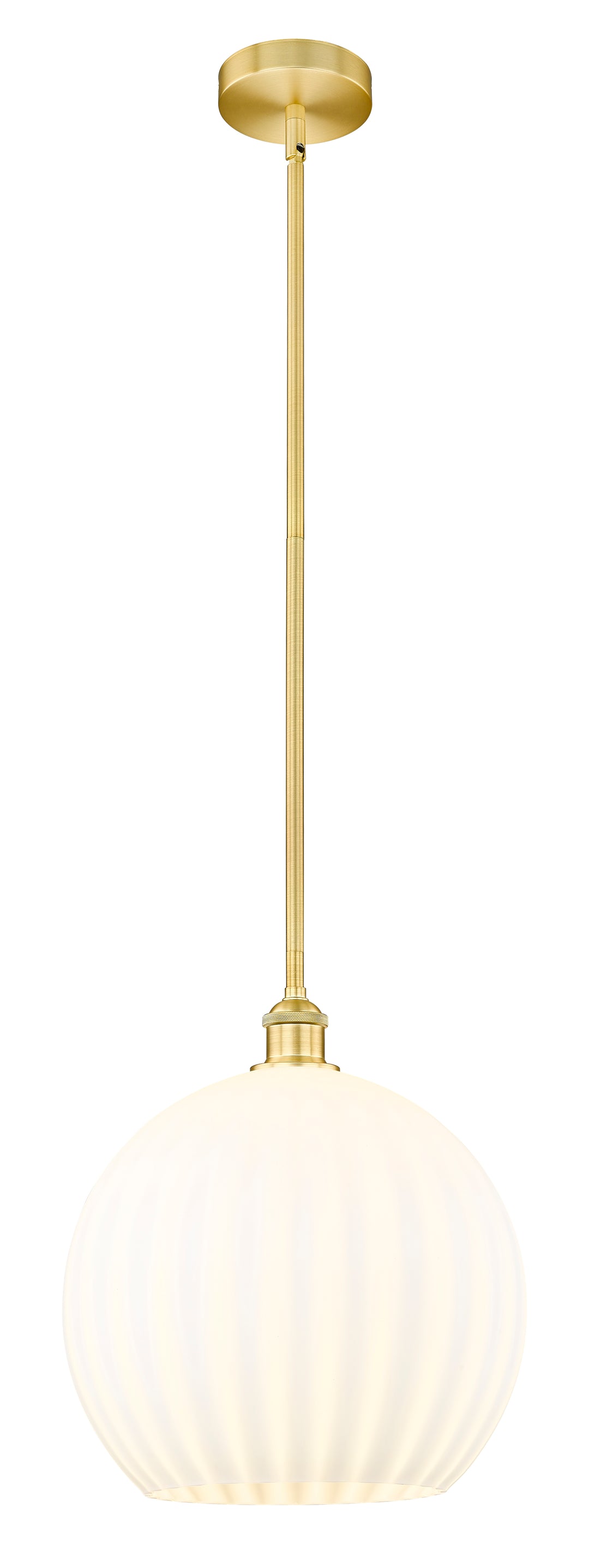 Innovations Lighting White Venetian 14" Pendant - Satin Gold