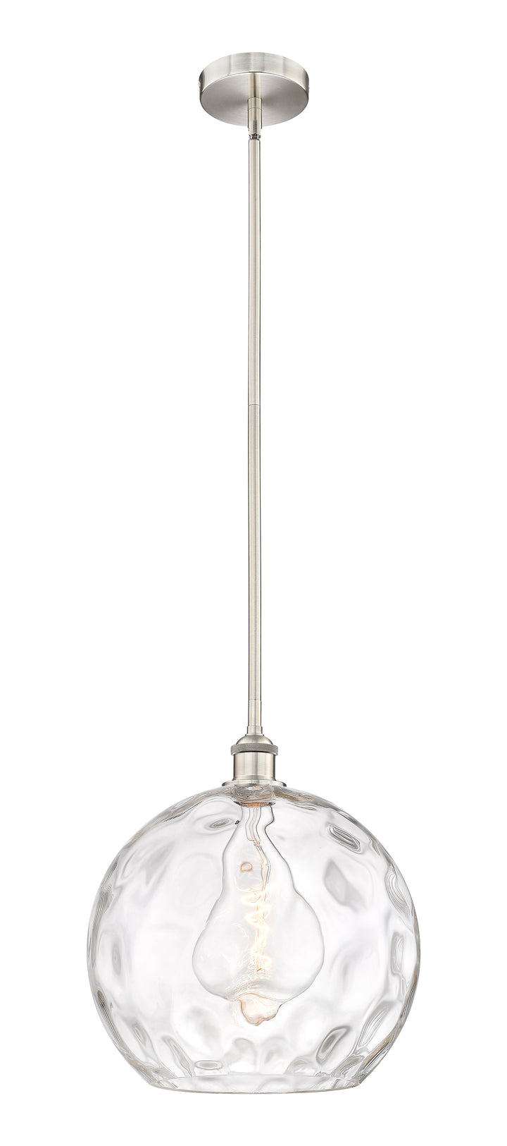 Innovations Lighting Athens Water Glass 14" Pendant - Brushed Satin Nickel Pendants Innovations Lighting Clear Water Glass ; Glass Type: Clear  