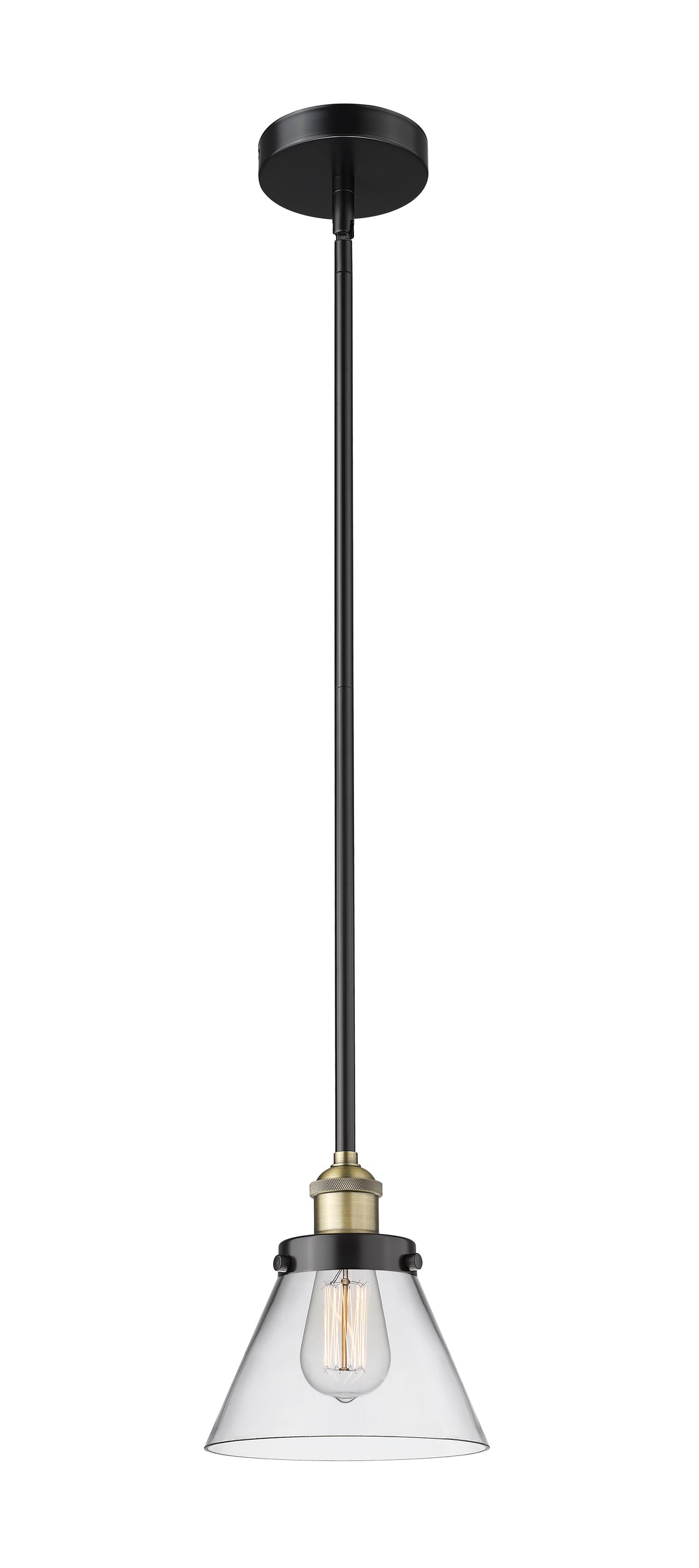 Innovations Lighting Cone 8" Mini Pendant - Black Antique Brass