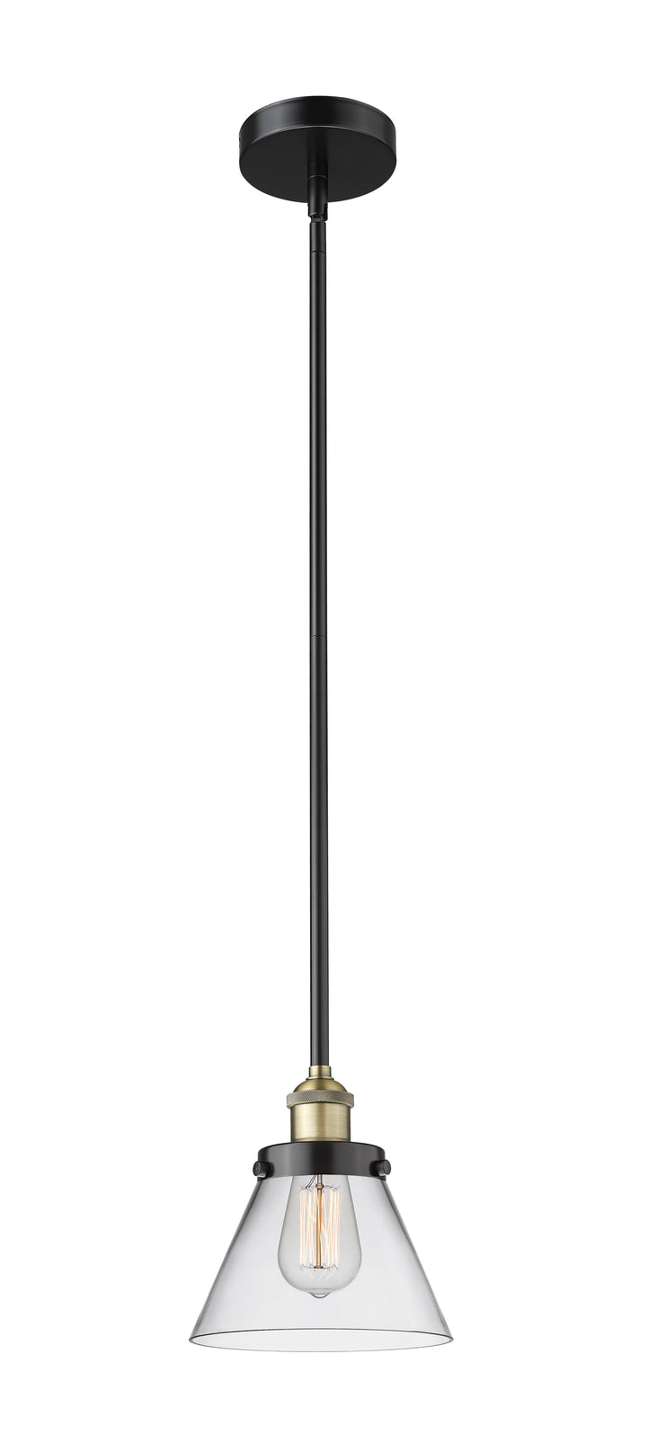 Innovations Lighting Cone 8" Mini Pendant - Black Antique Brass