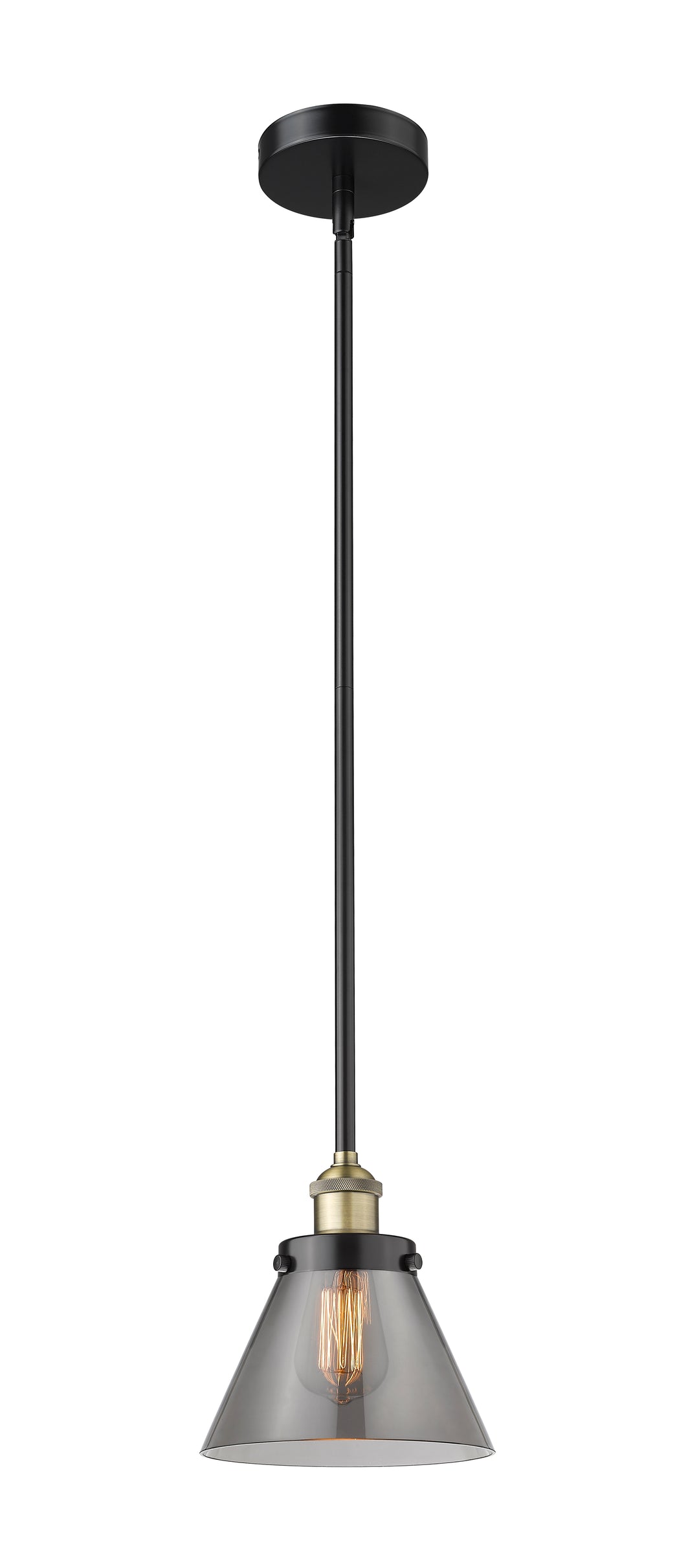 Innovations Lighting Cone 8" Mini Pendant - Black Antique Brass