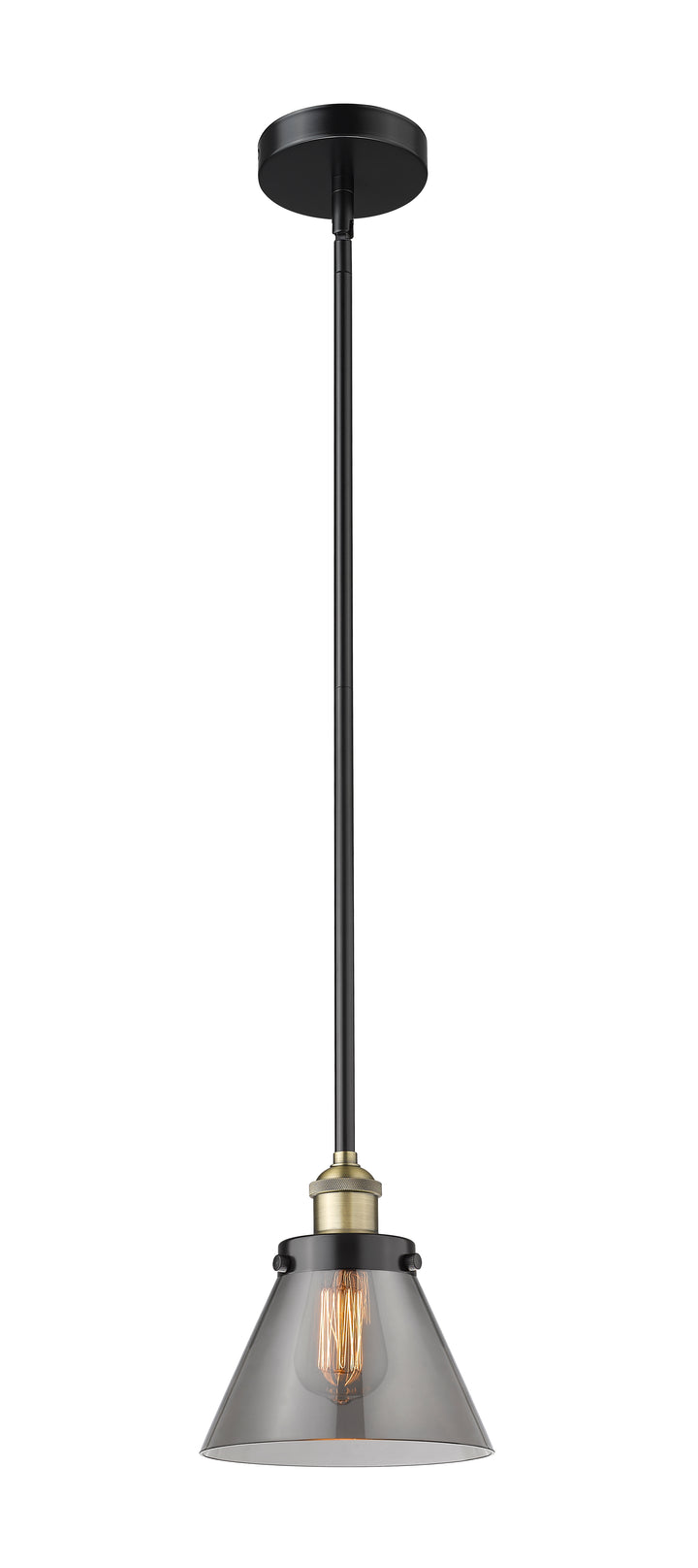 Innovations Lighting Cone 8" Mini Pendant - Black Antique Brass