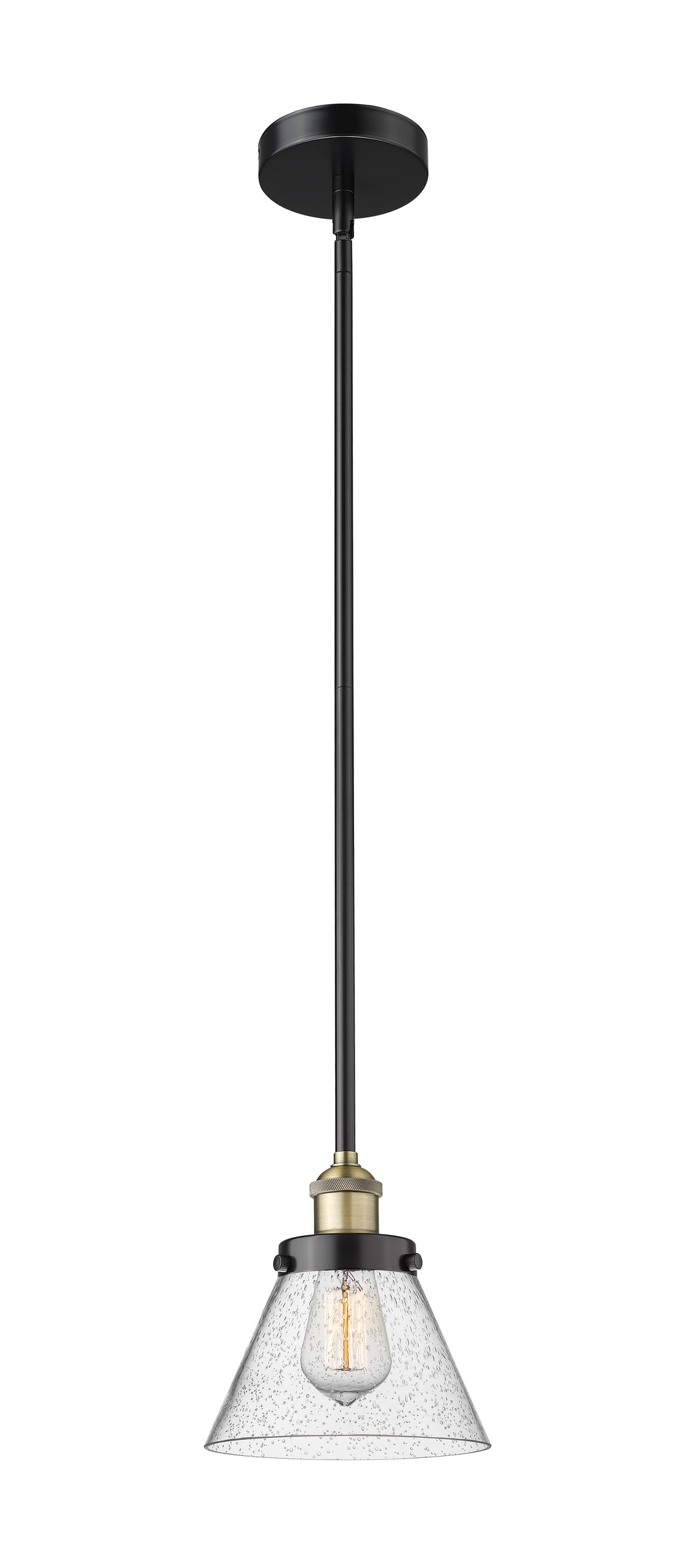 Innovations Lighting Cone 8" Mini Pendant - Black Antique Brass