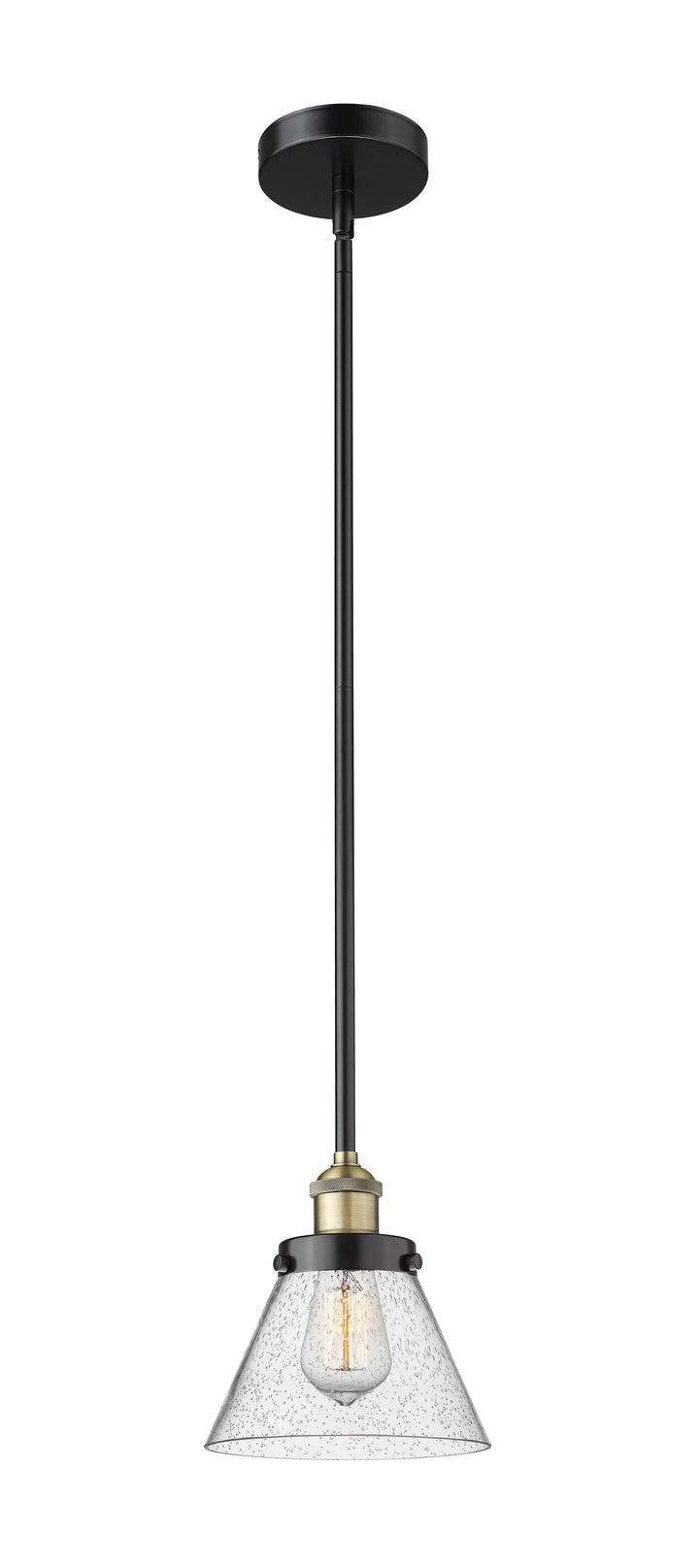 Innovations Lighting Cone 8" Mini Pendant - Black Antique Brass