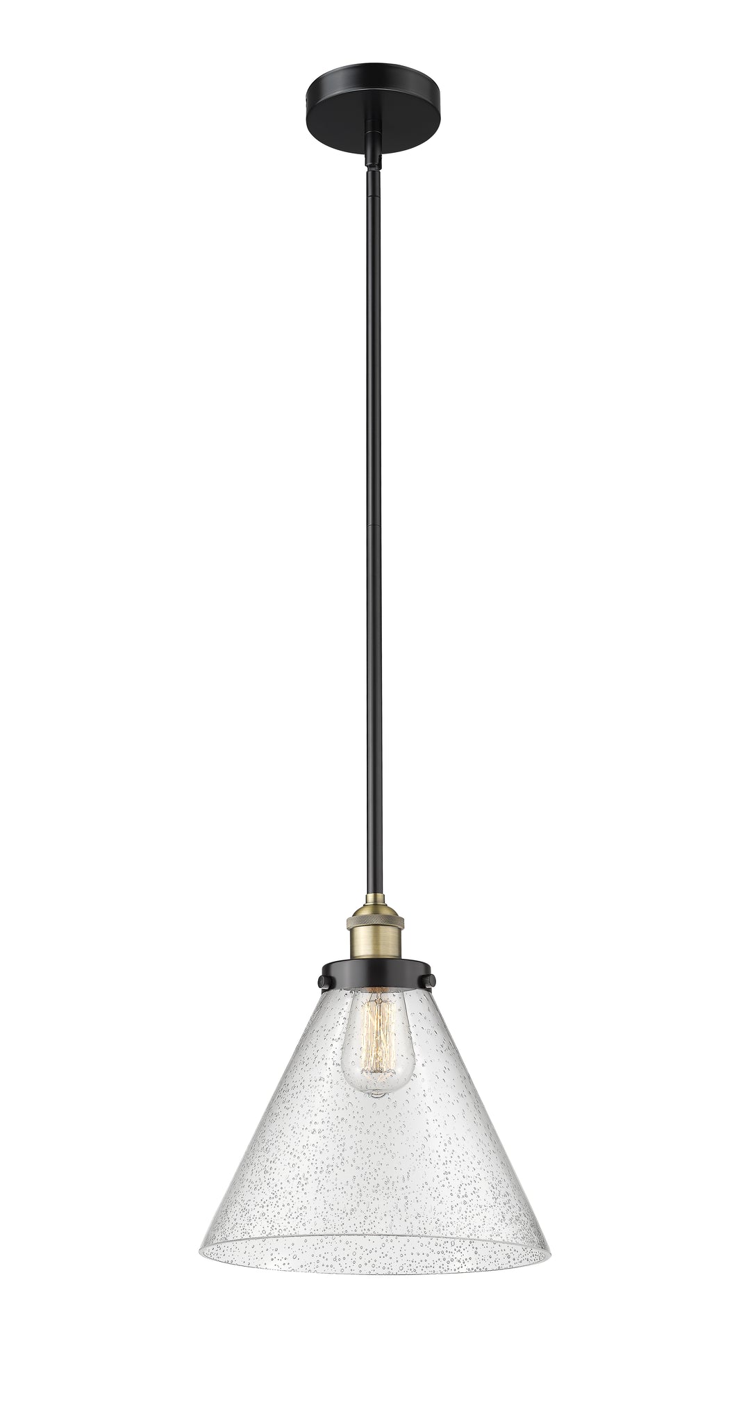 Innovations Lighting Cone 12" Mini Pendant - Black Antique Brass