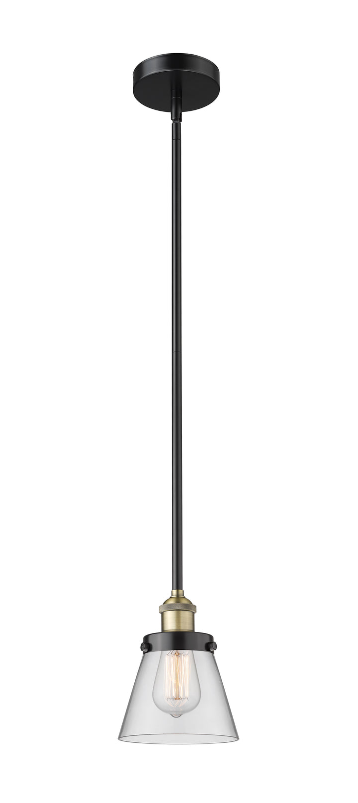 Innovations Lighting Cone 6" Mini Pendant - Black Antique Brass