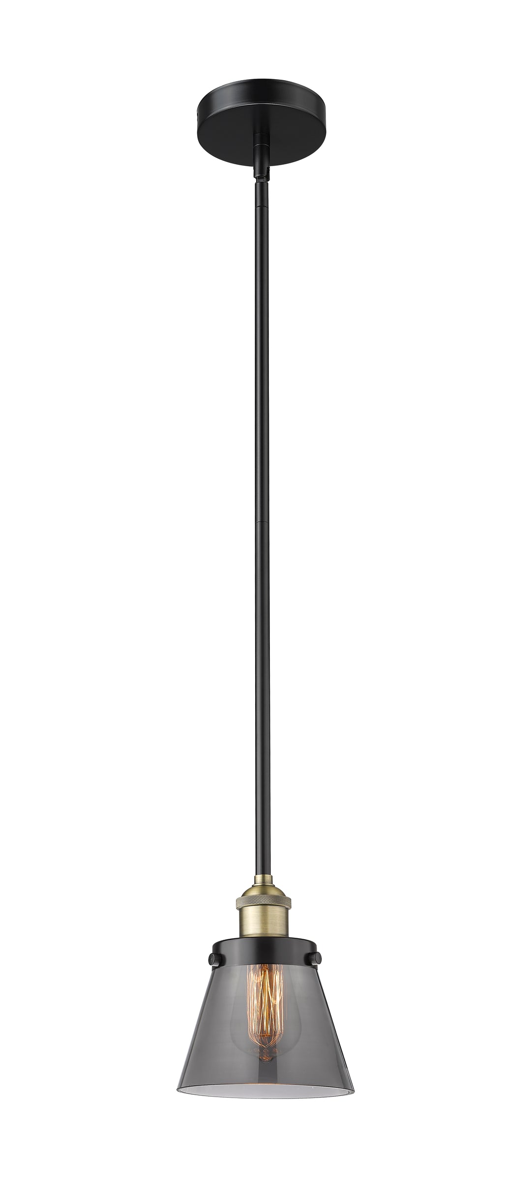 Innovations Lighting Cone 6" Mini Pendant - Black Antique Brass