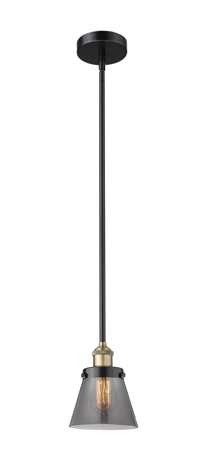 Innovations Lighting Cone 6" Mini Pendant - Black Antique Brass