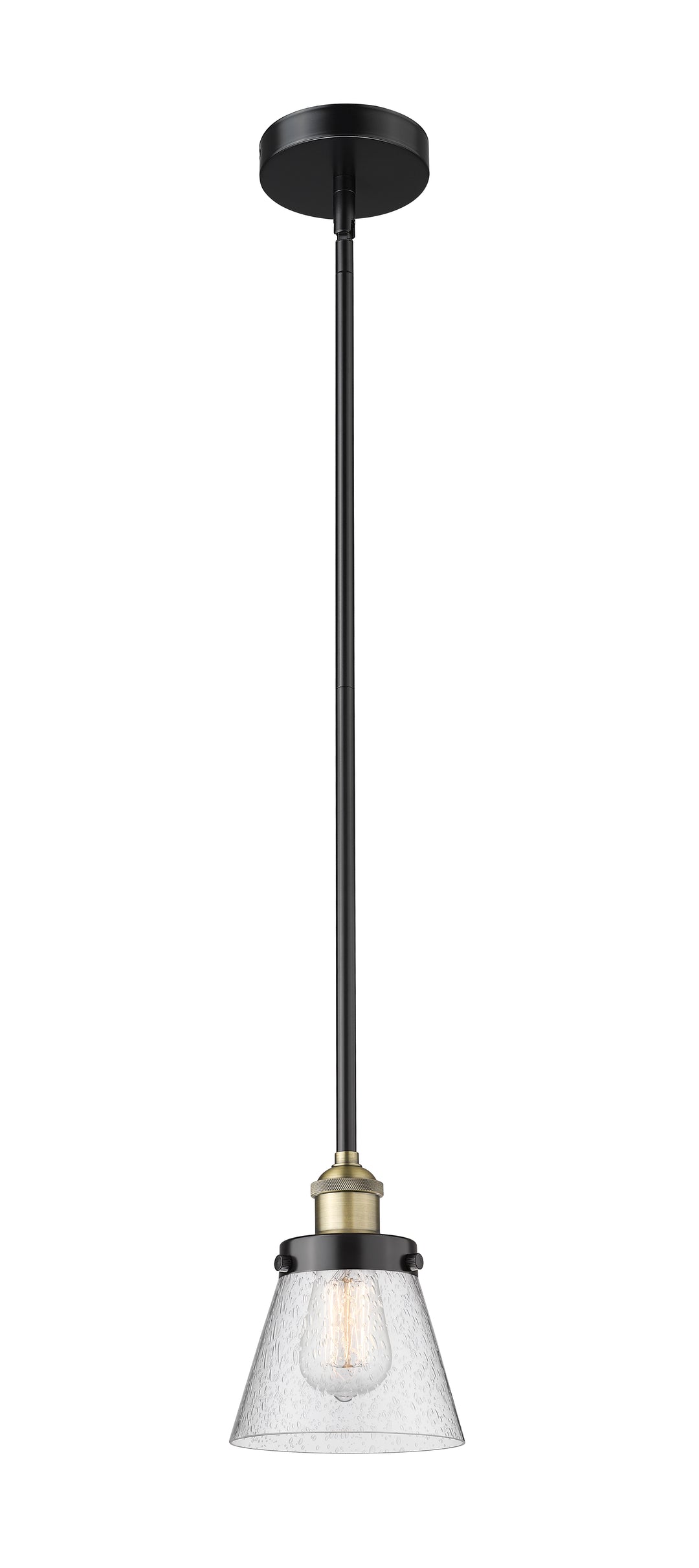 Innovations Lighting Cone 6" Mini Pendant - Black Antique Brass