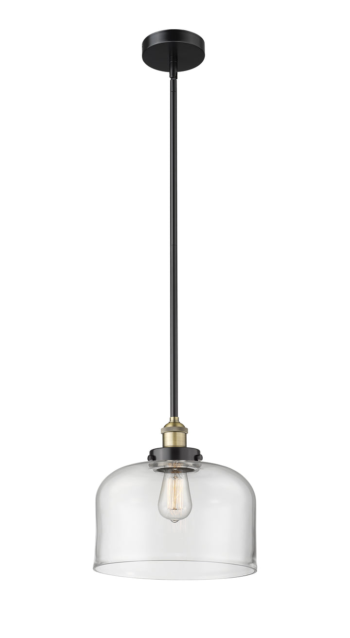 Innovations Lighting Bell 12" Mini Pendant - Black Antique Brass Mini-Pendants Innovations Lighting   