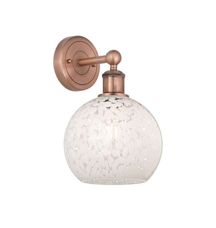 Innovations Lighting White Mouchette 8" Sconce - Antique Copper