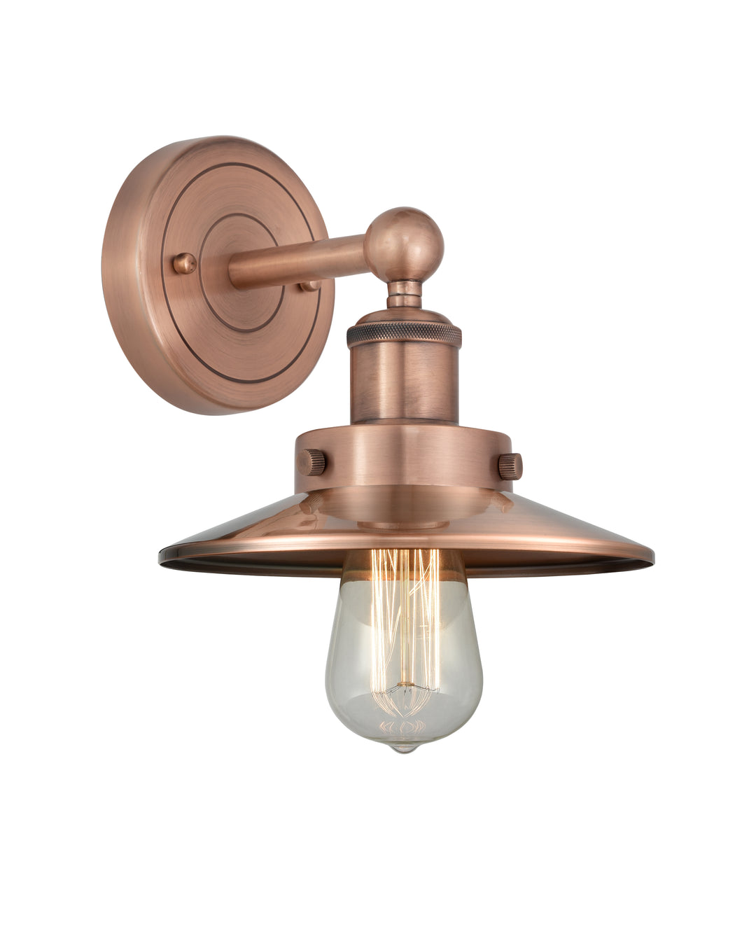 Innovations Lighting Railroad 8" Sconce - Antique Copper Wall Sconces Innovations Lighting   