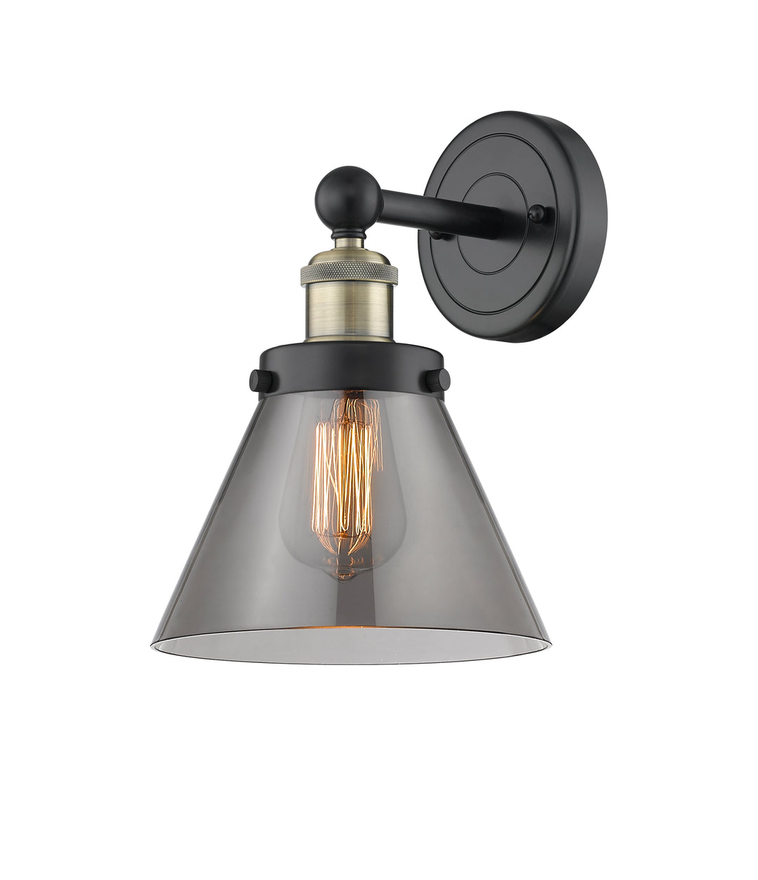 Innovations Lighting Cone 8" Sconce - Black Antique Brass