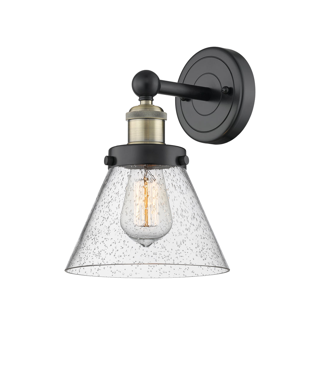 Innovations Lighting Cone 8" Sconce - Black Antique Brass