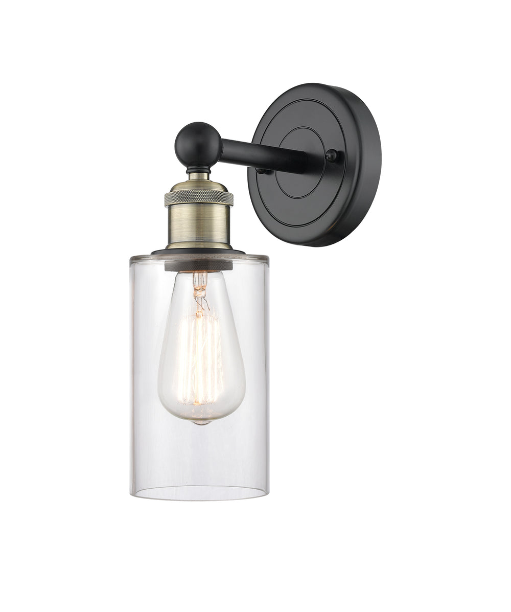 Innovations Lighting Clymer 4" Sconce - Black Antique Brass
