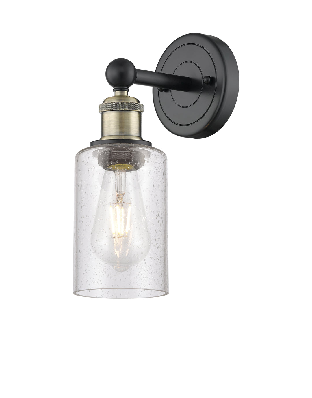 Innovations Lighting Clymer 4" Sconce - Black Antique Brass