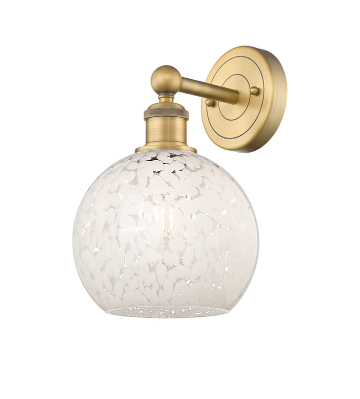 Innovations Lighting White Mouchette 8" Sconce - Brushed Brass