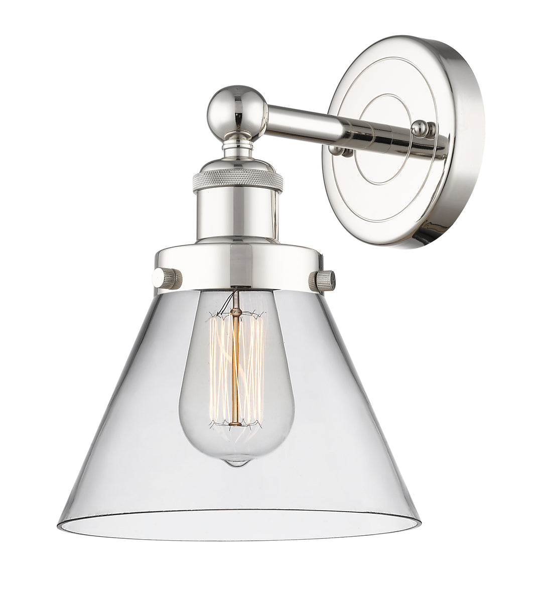 Innovations Lighting Cone 8" Sconce - Polished Nickel