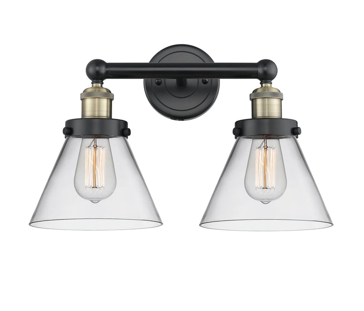 Innovations Lighting Cone 8" Bath Vanity Light - Black Antique Brass