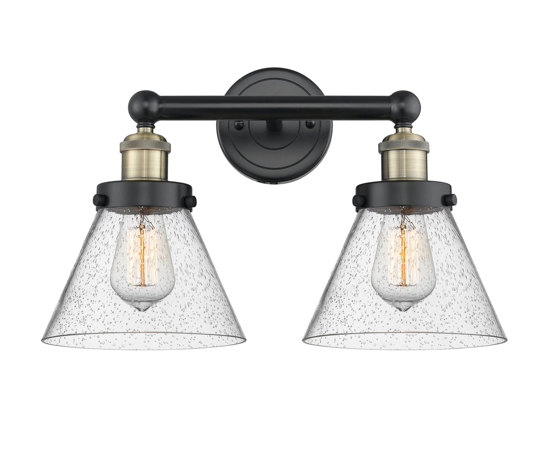 Innovations Lighting Cone 8" Bath Vanity Light - Black Antique Brass