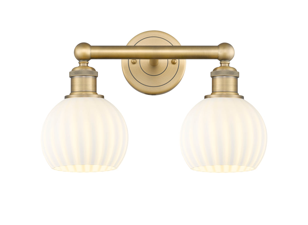 Innovations Lighting White Venetian 6" Bath Vanity Light - Brushed Brass Vanity Lights Innovations Lighting   