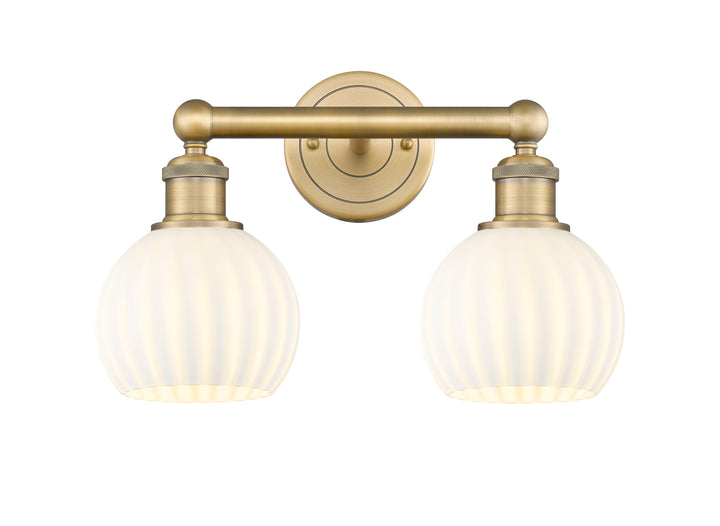 Innovations Lighting White Venetian 6" Bath Vanity Light - Brushed Brass Vanity Lights Innovations Lighting   